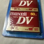 New 2-pack Of Maxell Mini Dv 60 Minute Blank Digital Video Cassette 