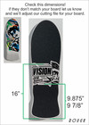 Classic Die-cut Style Skateboard Grip Tape For Vision 80 s Gonz Reissue By Rough