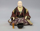 Japanese Antique Edo Sen No Rikyu Fuzoku Doll With Tea Utensils Tall 10 6inch