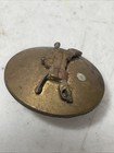 Brass Us Military Vintage Cavalry Tank Crossed Swords Hat Collar Insignia Ww2