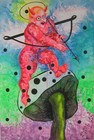 Psychedelic Art Contemporary Painting Original Pop Art Cartoon Angel Demon Devil