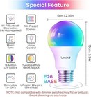 Led Smart Bulb  A19 E26 2 4ghz Rgbtw Wifi Bluetooth Light Bulb 60w  800lm