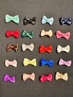 50pcs Small Satin Ribbon Bow Appliques Sew Craft Art Scrapbooking 10mmx20mm