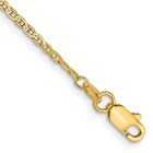 14k Solid Yellow Gold 1 5mm Mariner Link Chain Anklet Bracelet