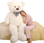 Giant White Teddy Bear Stuffed Animal 6 Feet soft Cuddly Smiling Face Big Lif   