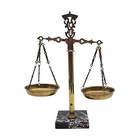 Vintage Scales Of Justice Brass Marble Balance Law Symbol  Desk Sculpture  13 