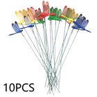 5-10pcs Fake Dragonfly Rod Clip Insect Repellent 3d Artificial For Indoor Outdoo