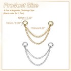 Metal Magnetic Clothing Clips  Magnetic Button Clips gold silver