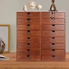 Vintage 4-slot Wooden Storage Boxes Organizer With Spacious Compartments