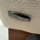 Natuzzi Editions Cream Leather Sofa Loveseat