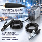 Electrode Holder Set With Cable   Ground Clamp 300a Stick Welding    