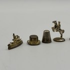 1998 Monopoly Deluxe Edition Replacement Parts Game Pieces Gold Token Set Of 9