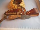 Vintage Rare - J  Mabe Usa Knife - Custom - Bone Handle - Hand Forged Damascus