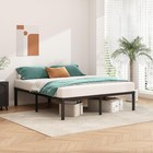 14 Inch Tall Metal Bed Frame With Sturdy Side Rails  Easy To Assemble  Black