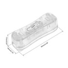2pcs Inline Cord Switch Ac 250v 2a Spst Lamp Light Rocker Switch Clear