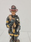 Firefighter Figurine Statue     Standing Fireman In Turnout Gear     First Responder