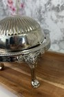 1883 Fb Rogers Silver Co 273 Roll Top Caviar Butter Dish Server Lion Head Footed
