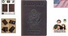 Premium Genuine Leather Passport Cover - Thin Travel Holder For Men And Women