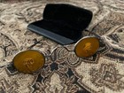 Victorian  1860 s-70s  Amber Tint   Spectacles W Case  Militaria  Costume