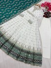 Beautiful Teal Green Faux Georgette Salwar Kameez With Dupatta For Engagement