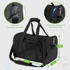 Pet Travel Carrier For Small Dogs Cats Airline Approved 16lbs  Black Travel Bag