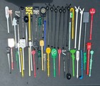 Huge Lot Of 48 Rare Vintage Swizzle Sticks Drink Stirs 1960s 1970s