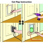 4-way Pet Dog Cat Safe Lockable Locking Door Brushy Flap Door Screen S-xl Sizes