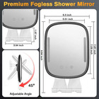 Shower Mirror For Shaving With Light  Rechargeable Fogless Mirror With Adjustabl