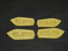  4  Vintage Marx Desert Fox Tan Color Rubber Rafts  battleground   mpc 