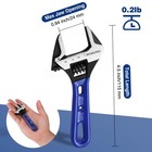 Workpro 4-inch Stubby Adjustable Wrench Extra Wide Jaw Opening Wrench Metric sae