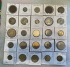 50 Foreign Coins In 2x2 s Labeled  Dated  Nice Selection