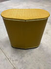 Vintage Mcm Counselor Gold Metal Laundry Hamper
