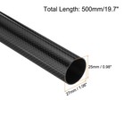 4pcs Carbon Fiber Tubes 25 X 27 X 500mm Plain Weave Glossy Surface Rod