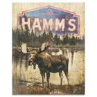 Hamm s Beer Artwork Vintage Moose Hunting Cabin Bar Decor Only 50 S n Art Print