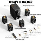 Home Theater System 700w 5 1 Speakers W  Bluetooth Arc Optical