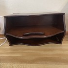 Vintage The Bombay Company Mahogany Wood Wall Mail Organizer Letter Holder 10   