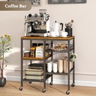 Microwave Stand Rolling Kitchen Cart 4-tier Storage Shelf W wheels Hadulcet