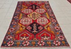 Amazing Hand Knotted Vintage Tribal Afshour Wool Area Rug 7 X 4 Ft