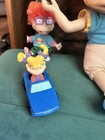 Vintage Nickelodeon Rugrats Large Metal Lunchbox With Dolls And Figure Lot Of 5