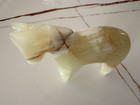 Vintage Hand Carved Marble Stone Onyx Horse Figurine Sculpture