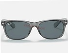 New Wayfarer Ray-ban Rb2132 Sunglasses Dark Blue Lens Grey Frame Uv Protect 55mm