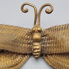 Vintage Mesh Chainmail Butterfly Brooch Brass Rare 50s Pin Patent 2066969 Read