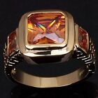 Citrine Gemstone With 925 Sterling Silver Luxury Ring For Men s  aa24