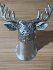 Jagermeister Deer Head Shot Glass Pewter Stainless Steel Stag Buck Collectible