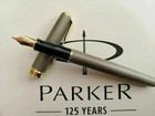Parker Sonnet Series Silver Grid gold Clip Fine  f  Nib Fountain Pen With Box