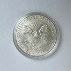 2003 American Eagle 1 Ozt  999 Fine Silver 24k Gold Gilded One Dollar  1 Capsule