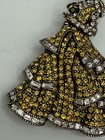 Rare Heidi Daus Signed Disney s Beauty And Beast Belle Pav   Crystal Pin Brooch