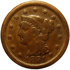 1851 Braided Hair Large Cent  Vg     Another Decent Budget Example