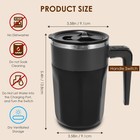 Zmythopia Self Stirring Coffee Mug with Lcd Temperature 14 Ounces  Black 