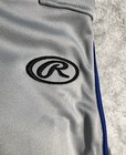 Rawlings Baseball Pants Mens M Gray Semi Relaxed Royal Blue Piping Pro Dri